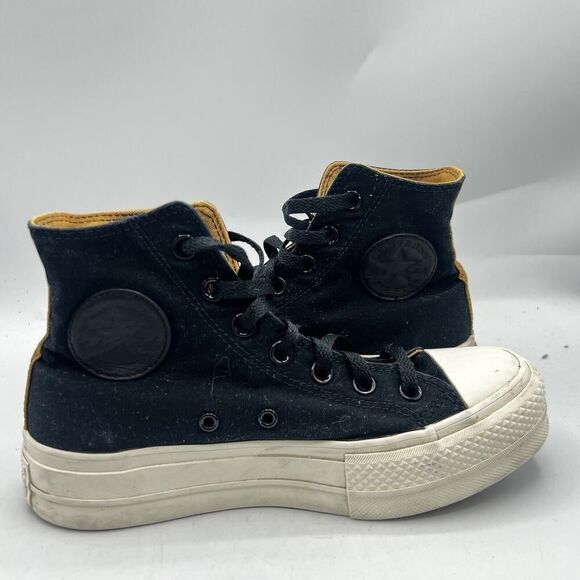 Converse Women Chuck Taylor by You Size 6.5 Platform Black/Brown Sneaker 171209C - Picture 6 of 11